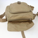 PRADA Shoulder Bag Nylon Beige Silver Auth 170605-20