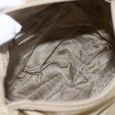 PRADA Shoulder Bag Nylon Beige Silver Auth 170605-11