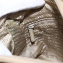 PRADA Shoulder Bag Nylon Beige Silver Auth 170605-25