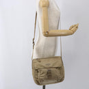 PRADA Shoulder Bag Nylon Beige Silver Auth 170605-28