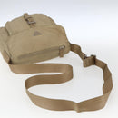 PRADA Shoulder Bag Nylon Beige Silver Auth 170605-7