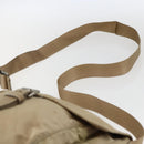 PRADA Shoulder Bag Nylon Beige Silver Auth 170605-8