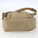 PRADA Shoulder Bag Nylon Beige Silver Auth 170605-5