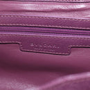 BVLGARI Chandra Shoulder Bag Leather Purple Gold Auth 170606A-17