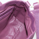 BVLGARI Chandra Shoulder Bag Leather Purple Gold Auth 170606A-19
