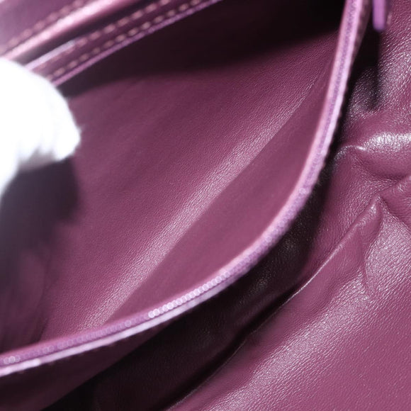 BVLGARI Chandra Shoulder Bag Leather Purple Gold Auth 170606A