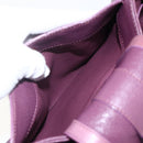 BVLGARI Chandra Shoulder Bag Leather Purple Gold Auth 170606A-11