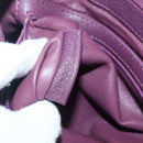 BVLGARI Chandra Shoulder Bag Leather Purple Gold Auth 170606A-12