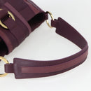 BVLGARI Chandra Shoulder Bag Leather Purple Gold Auth 170606A-7