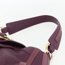 BVLGARI Chandra Shoulder Bag Leather Purple Gold Auth 170606A-8