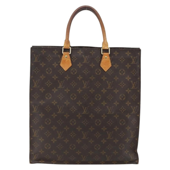 LOUIS VUITTON Monogram Sac Plat Hand Bag M51140 LV Auth 170610