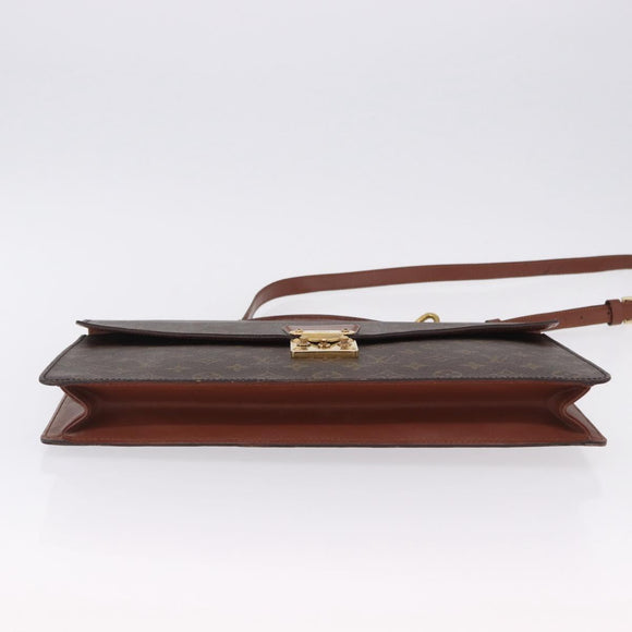 LOUIS VUITTON Monogram Porte Documents Bandouliere Tasche M53338 LV Auth 170612