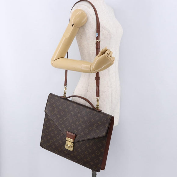 LOUIS VUITTON Monogram Porte Documents Bandouliere Tasche M53338 LV Auth 170612