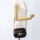 LOUIS VUITTON Monogram Vernis Bell Flower PM Bag Amarante M91704 LV Auth 170613-21