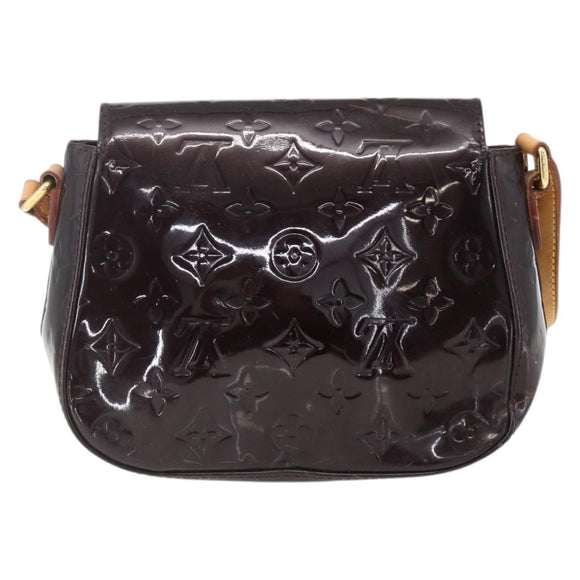 LOUIS VUITTON Monogram Vernis Bell Flower PM Bag Amarante M91704 LV Auth 170613