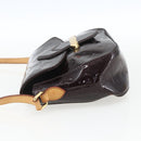 LOUIS VUITTON Monogram Vernis Bell Flower PM Bag Amarante M91704 LV Auth 170613-3