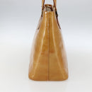 LOUIS VUITTON Monogram Vernis Houston Hand Bag Beige M91004 LV Auth 170615-5