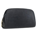 LOUIS VUITTON Epi Dauphine PM Pouch Black M48442 LV Auth 170622-1