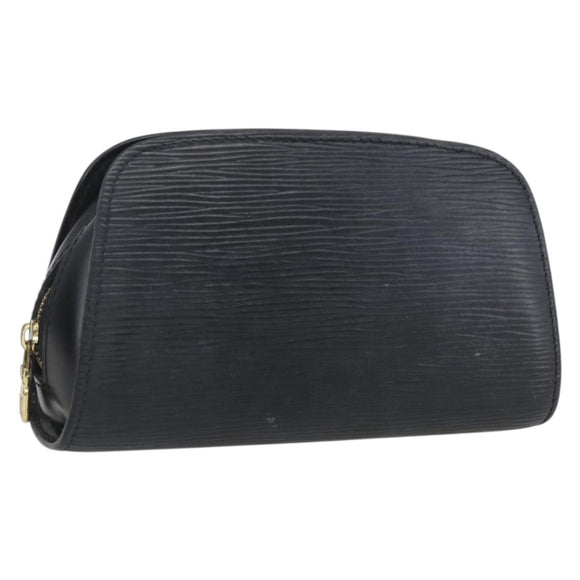 LOUIS VUITTON Epi Dauphine PM Pouch Black M48442 LV Auth 170622