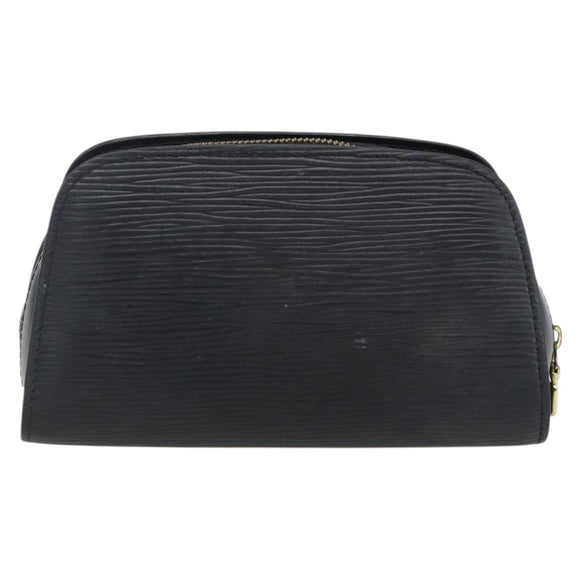 LOUIS VUITTON Epi Dauphine PM Pouch Black M48442 LV Auth 170622