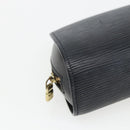 LOUIS VUITTON Epi Dauphine PM Pouch Black M48442 LV Auth 170622-14