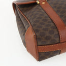 CELINE Macadam Canvas Hand Bag PVC Leather Brown Gold Auth 170627-11