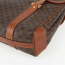 CELINE Macadam Canvas Hand Bag PVC Leather Brown Gold Auth 170627-12