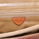 CELINE Macadam Canvas Hand Bag PVC Leather Brown Gold Auth 170627-14