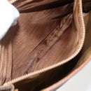 CELINE Macadam Canvas Hand Bag PVC Leather Brown Gold Auth 170627-20