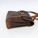 CELINE Macadam Canvas Hand Bag PVC Leather Brown Gold Auth 170627-5