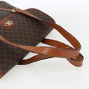 CELINE Macadam Canvas Hand Bag PVC Leather Brown Gold Auth 170627-7