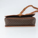 CELINE Macadam Canvas Shoulder Bag PVC Leather Brown Gold Auth 170628-5