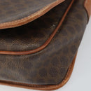 CELINE Macadam Canvas Shoulder Bag PVC Leather Brown Gold Auth 170628-14