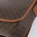 CELINE Macadam Canvas Shoulder Bag PVC Leather Brown Gold Auth 170628-16