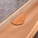 CELINE Macadam Canvas Shoulder Bag PVC Leather Brown Gold Auth 170628-19