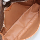 CELINE Macadam Canvas Shoulder Bag PVC Leather Brown Gold Auth 170628-11