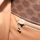 CELINE Macadam Canvas Shoulder Bag PVC Leather Brown Gold Auth 170628-22