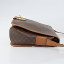 CELINE Macadam Canvas Shoulder Bag PVC Leather Brown Gold Auth 170628-3