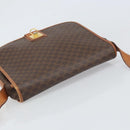 CELINE Macadam Canvas Shoulder Bag PVC Leather Brown Gold Auth 170628-6