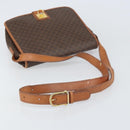 CELINE Macadam Canvas Shoulder Bag PVC Leather Brown Gold Auth 170628-7