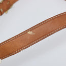 CELINE Macadam Canvas Shoulder Bag PVC Leather Brown Gold Auth 170628-9