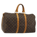 LOUIS VUITTON Monogram Keepall Bandouliere 45 Boston Bag M41418 LV Auth 170629-1