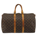 LOUIS VUITTON Monogram Keepall Bandouliere 45 Boston Bag M41418 LV Auth 170629-2