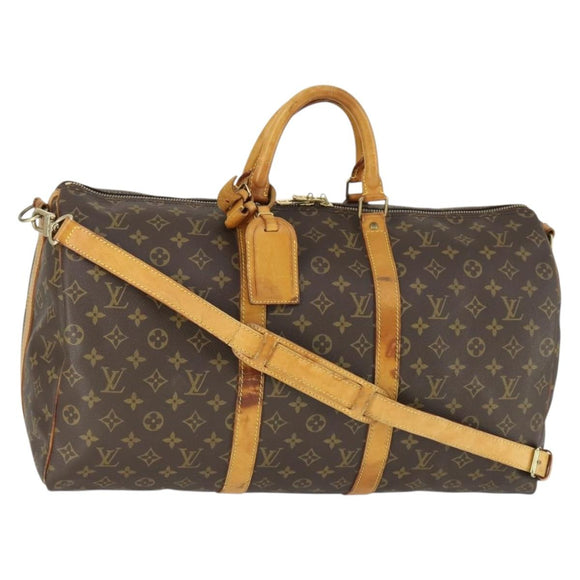 LOUIS VUITTON Monogram Keepall Bandouliere 50 Boston Bag M41416 LV Auth 170630
