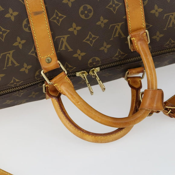 LOUIS VUITTON Monogram Keepall Bandouliere 50 Boston Bag M41416 LV Auth 170630