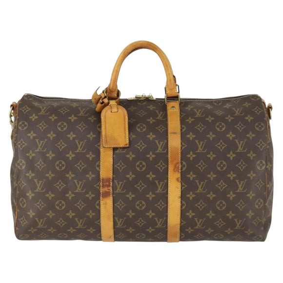 LOUIS VUITTON Monogram Keepall Bandouliere 50 Boston Bag M41416 LV Auth 170630