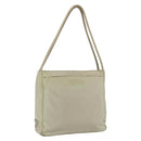 PRADA Tote Bag Nylon Ivory Silver Auth 170631-1