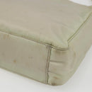PRADA Tote Bag Nylon Ivory Silver Auth 170631-14