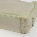 PRADA Tote Bag Nylon Ivory Silver Auth 170631-15