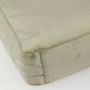 PRADA Tote Bag Nylon Ivory Silver Auth 170631-16